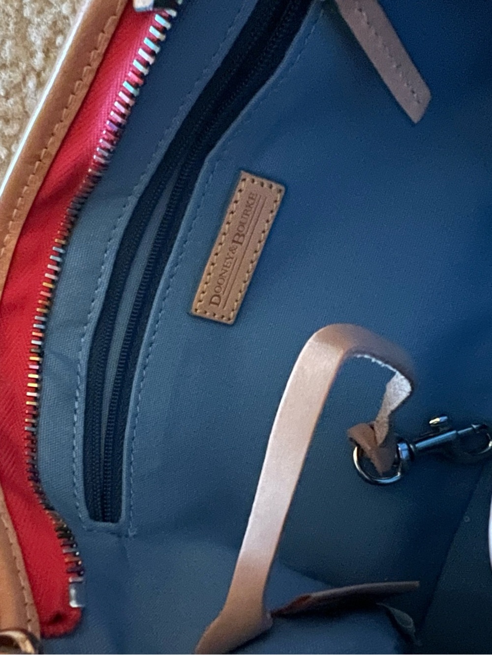 Dooney & Bourke Pink Logo-Print Shoulder Bag - Picture 5 of 6